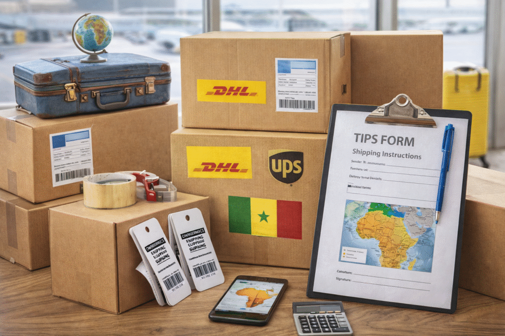 Maletas adicionales preparadas para envío internacional en un aeropuerto